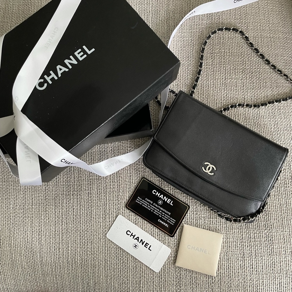 Chanel Caviar Leather Wallet on Chain Bag